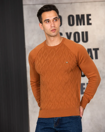 Stefano | Herren Pullover mit Karomuster V2