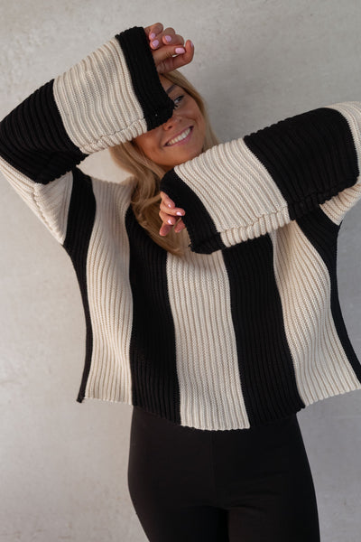 Melina | Gestreifter Strickpullover