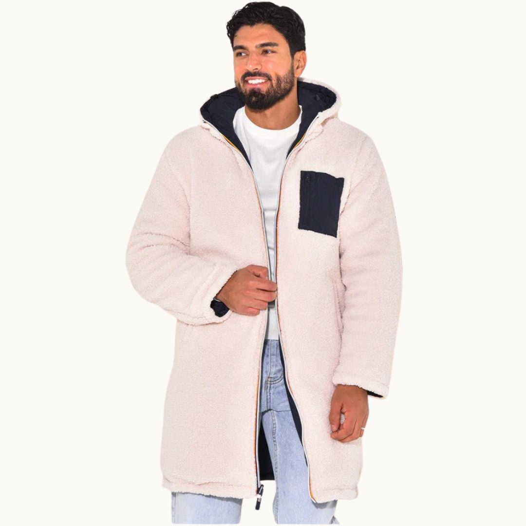 Noah | Stylischer Reversibler Wintermantel mit Teddyfell