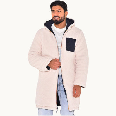Noah | Stylischer Reversibler Wintermantel mit Teddyfell